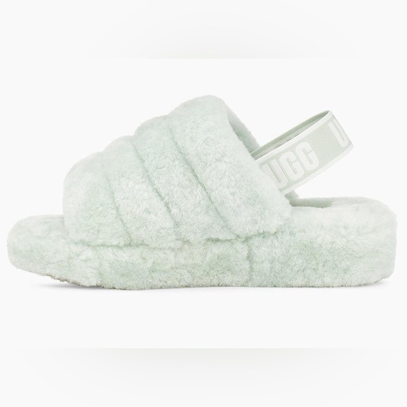UGG Fluff Yeah Women’s Size 7 Slipper Retro Mint Green - Picture 2 of 11
